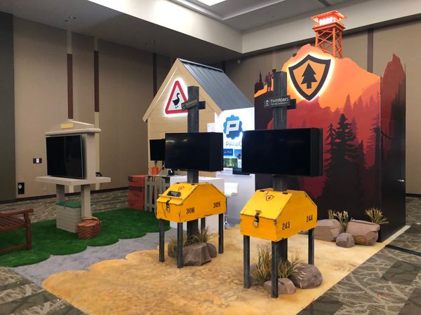 The 2018 Untitled Goose Game and Firewatch PAX booth